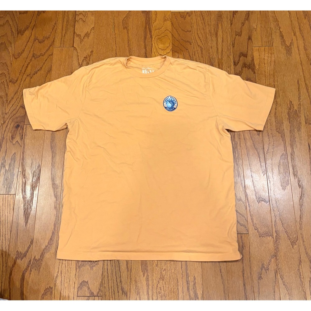Tommy Bahama Relax‎ Mens Orange Graphic T-Shirt I'll Handle This Beer Tap Large